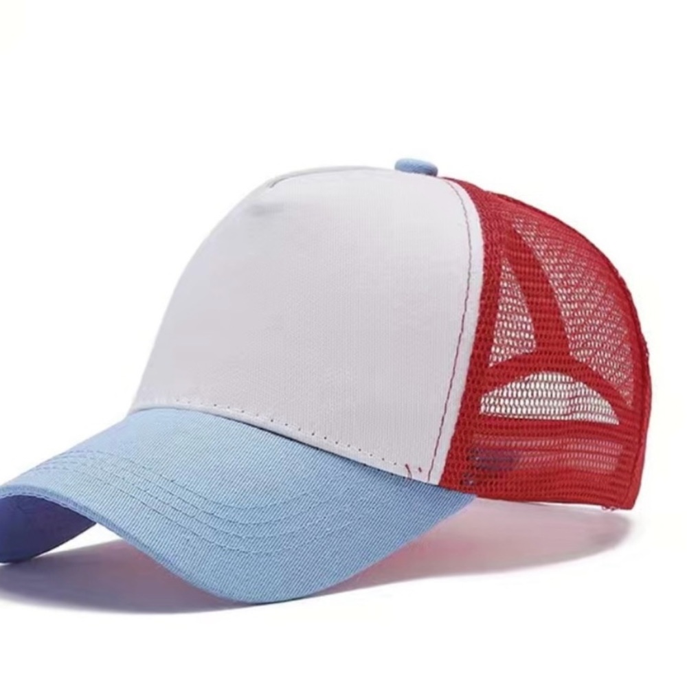 Cute Trendy Trucker Hat, Red White and Blue, America, USA, 4th of July